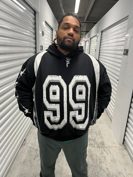 BARBED WIRED CHAMPION HOODIE.